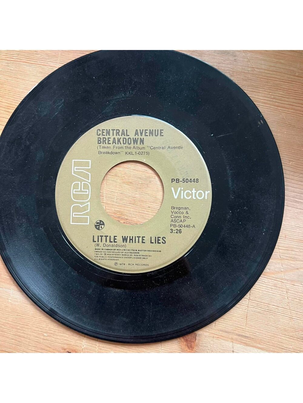 Central Avenue Breakdown - Little White Lies/Pagtime Music 45rpm VG+ R10